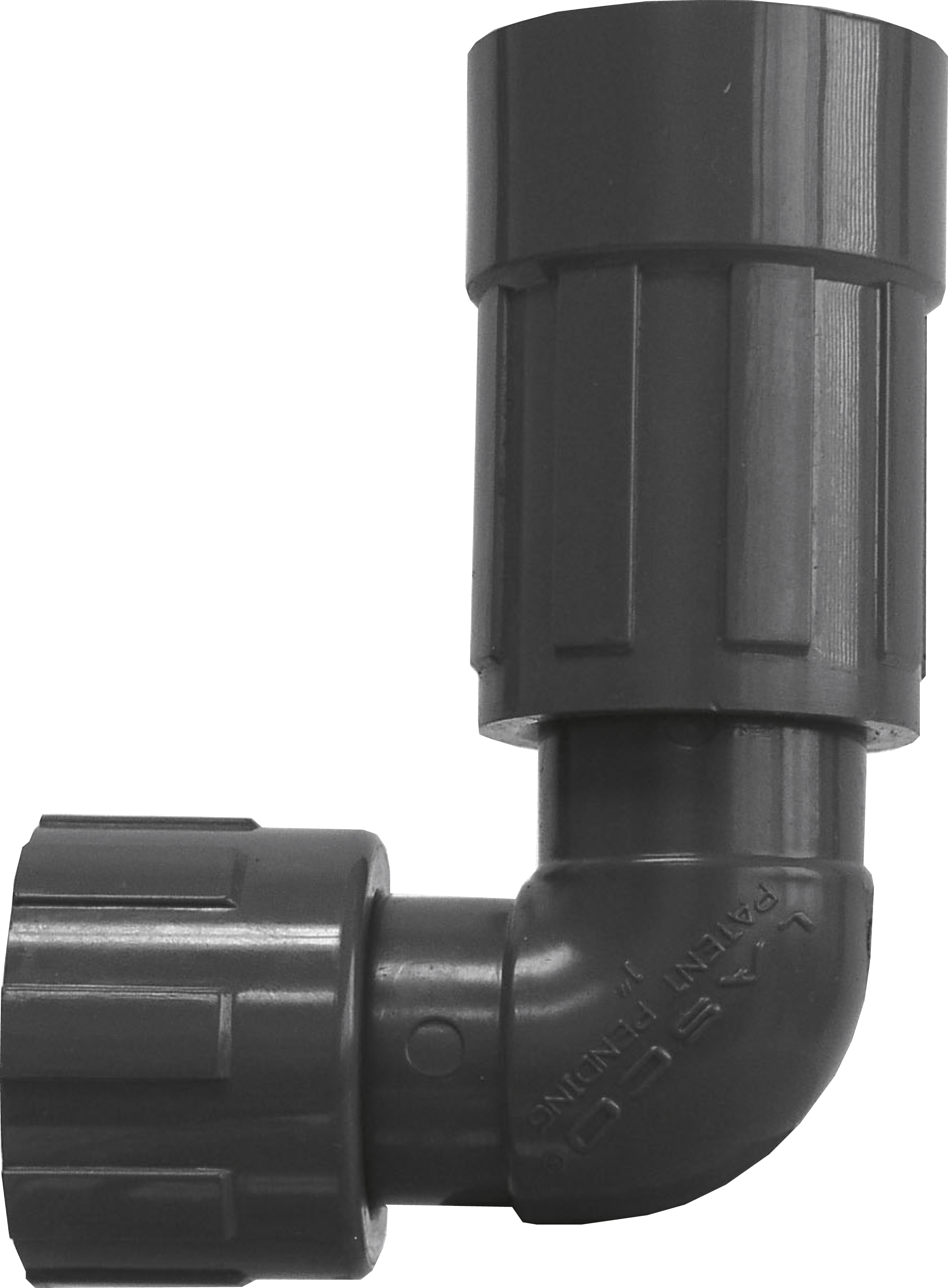 S&M Winkelstück 32mm X 1" - Bewässerungsverbindung Schwarz